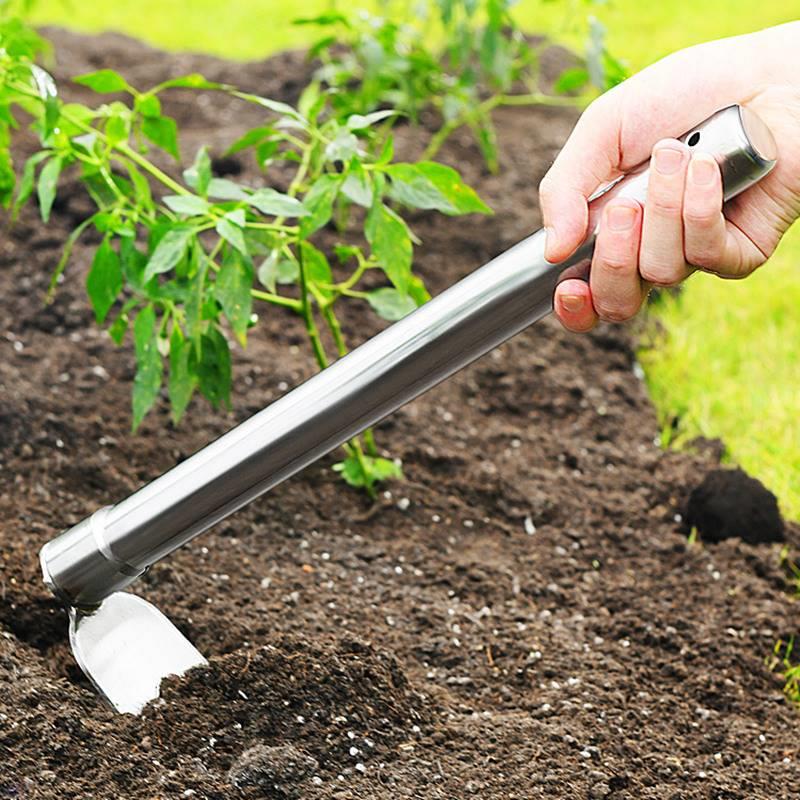 全钢小锄头家用种菜小型农用具两用户外挖土锄地神器加厚除草工具