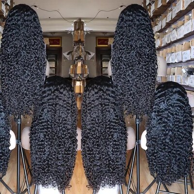 100% Raw Hair Burmese Curly Wig Human Hair Lace Frontal Wig