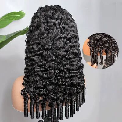 Super Double Drawn Burmese Curly Human Hair Frontal Wig