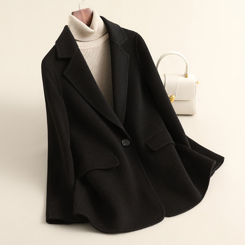 2024秋冬新款双面羊毛大衣女小个子高端职业西装女神毛呢呢子外套,女装/女士精品,毛呢外套,淘宝优惠券,粉丝福利购,淘宝优惠卷