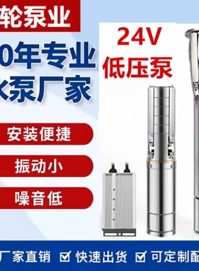 山东双轮低压24V直流不锈钢喷泉泵 可配DMX512控制低压泵