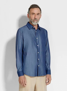 轻奢老钱风ZZ衬衣26春季进口面料男士商务长袖优雅通勤简约衬衫