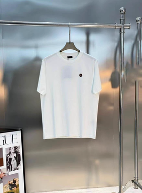 意式ZZ老钱风男装夏季胶印圆领透气百搭丝光棉短袖男士休闲T恤衫