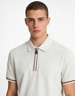 棉莫代尔休闲polo衫 意式 商务简约优雅翻领短袖 26夏季 ZZ老钱风男装