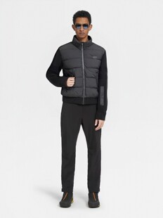 欧洲-Z亚2025秋冬新款时尚徽章拼接手臂立领外套男士羽绒服夹克潮