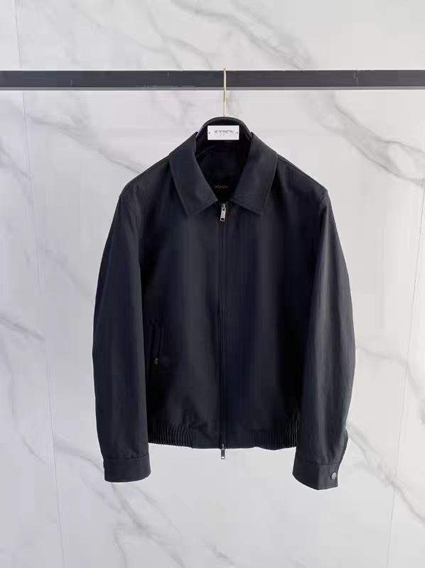 意式ZZ老钱风26春款欧美轻奢简约商务休闲翻领双拉链男士夹克外套