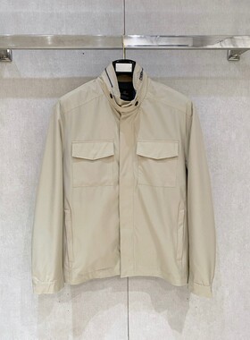 意式老钱风旅行者猎装外套26春秋可隐藏帽商务简约休闲男装外套