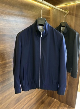 14800 老钱风秋冬男士时尚老钱风100%羊毛立领拉链休闲夹克外套