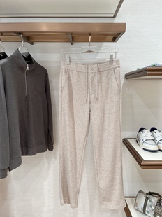 Z亚2025秋冬新款 西裤 时尚 男士 潮 刺绣简约商务直筒抽绳休闲裤 欧洲