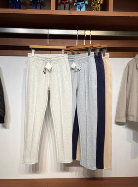 6800 老钱风轻奢男装高版本25早秋纯色无logo小直筒简约休闲裤