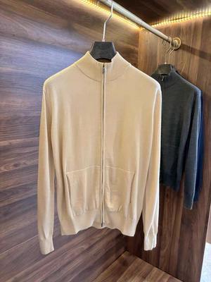 老钱风男装25秋冬新款立领纯色针织羊毛开衫保暖商务休闲男士毛衣