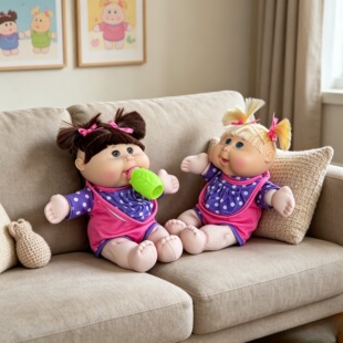 正原装椰菜娃娃Cabbage Patch Kids双胞胎妹妹款奶嘴过家家玩具