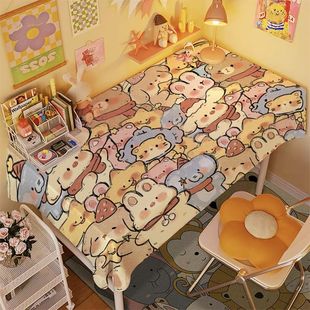 ins风桌布卧室可爱少女心桌垫宿舍高颜值房间化妆桌装 新品 饰布