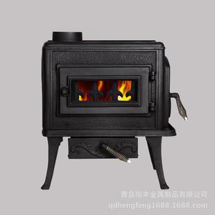 热销澳洲欧式 独立铸铁燃木真火壁炉实木取暖器501