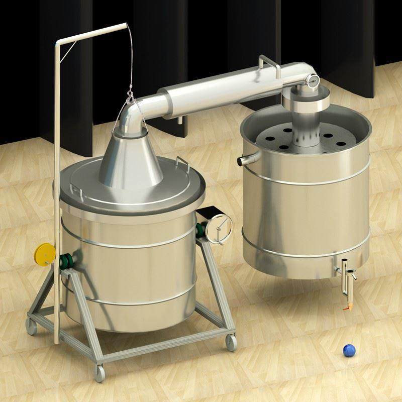 新品白酒烧酒器中小型酿酒设备纯露蒸馏水机器304不锈钢酿酒机