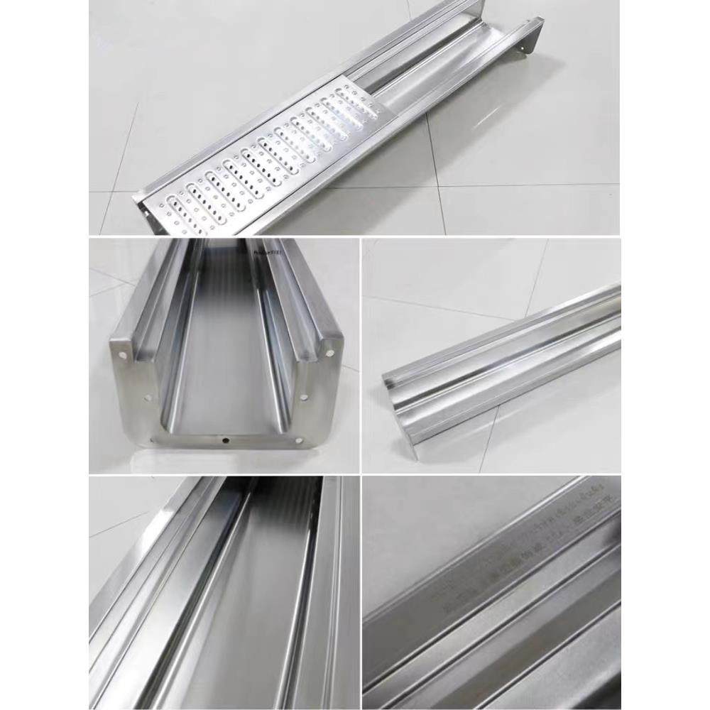 新品304不锈钢成品排水沟u型槽排水槽地沟厨房下水道沟槽水槽盖板