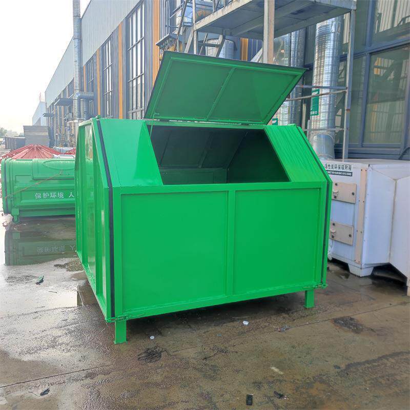 新品户外环卫勾臂箱 大容量固定垃圾箱 铁质果皮垃圾收集箱