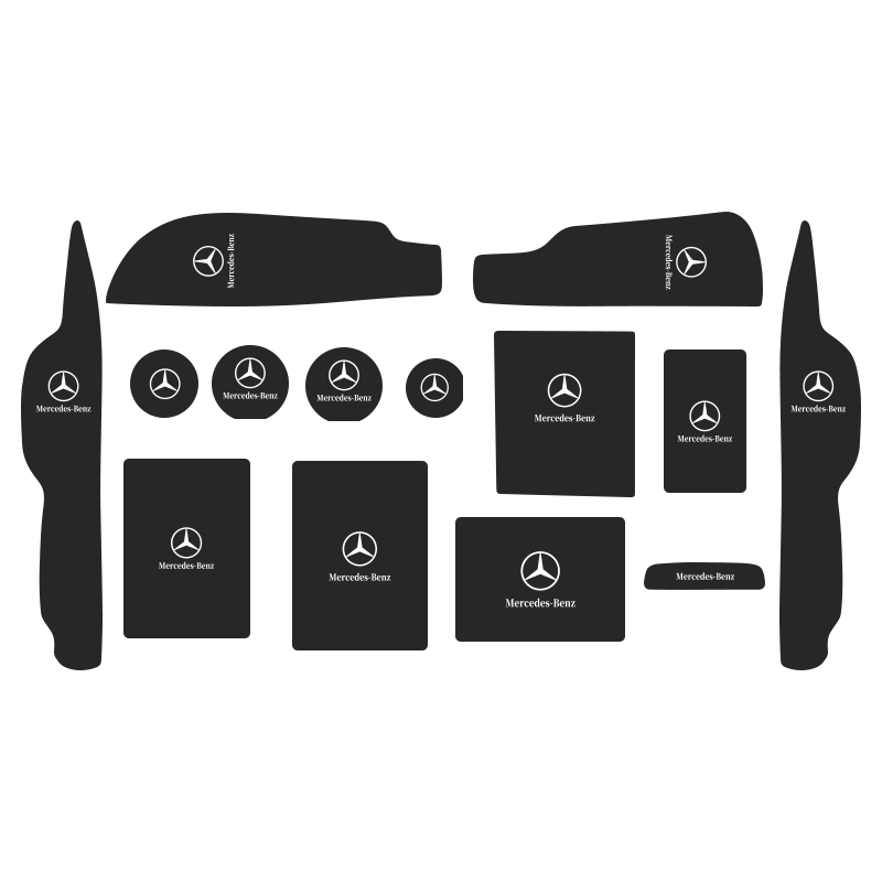 适用奔驰GLB200汽车门槽水杯垫glb220车内改装车载装饰储物用品25