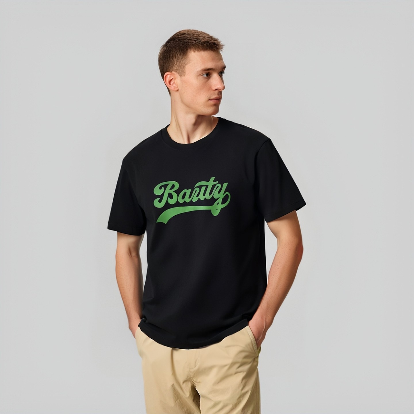 正肩重磅短袖男夏季大码男装宽松棉质重磅美式印花高街t恤衫上衣