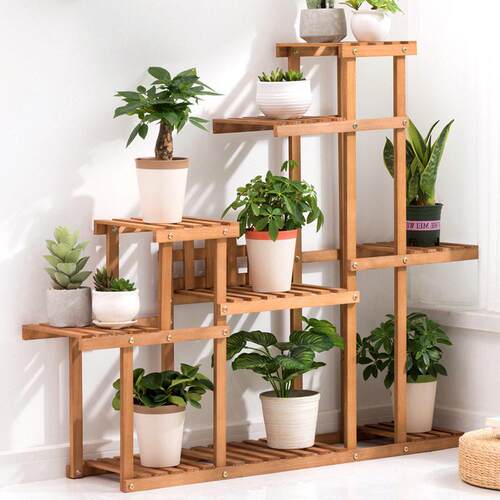 Multi-layer flower stand bonsai rack balcony plant pot shelf