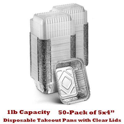Aluminum Foil Food Containers Disposable Takeout Pans Baking