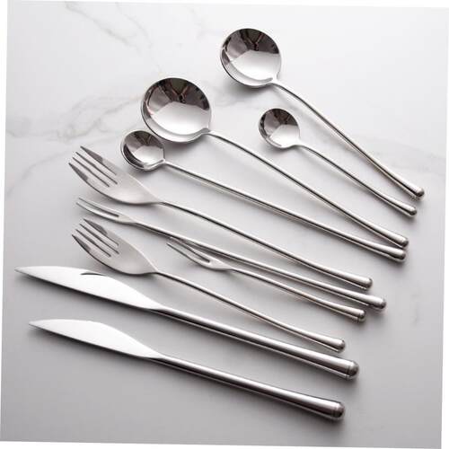 Bright silver 304 Western tableware fruit fork tea spoon