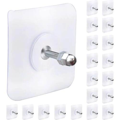 2-10Pcs Screw Wall Hooks Self Adhesive Hangers Seamless Nail