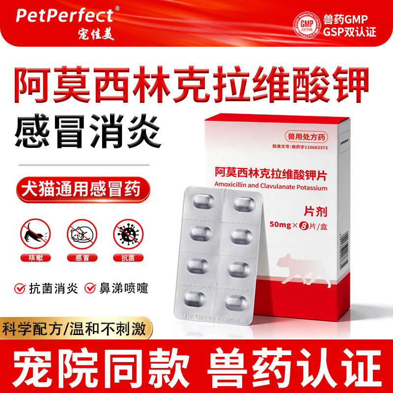 猫咪消炎片阿莫西林克拉维酸钾片