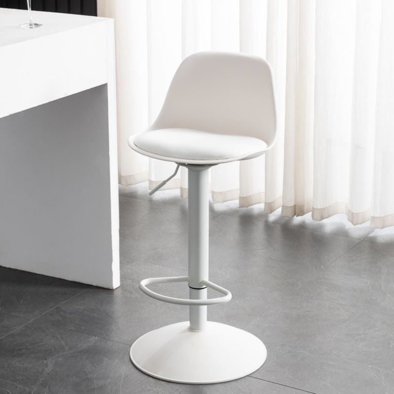 北欧靠背吧台椅子家用轻奢前台收银升降高脚凳现代简约酒吧凳旋转