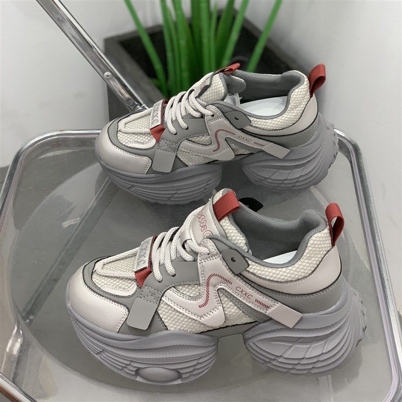 轻便透气网面真皮老爹鞋女2024秋冬跑步鞋百搭显瘦运动鞋休闲女鞋,女鞋,时尚休闲鞋,淘宝优惠券,粉丝福利购,淘宝优惠卷