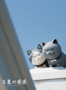 铃铛猫手办可爱动物猫咪公仔模型玩具装饰摆件套装办公室桌面礼物