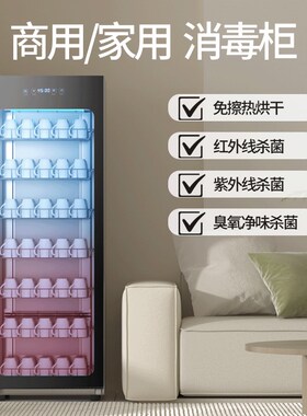 茶楼酒店宾馆办公会议室水杯茶杯红酒杯双门大容量专用杯子消毒柜