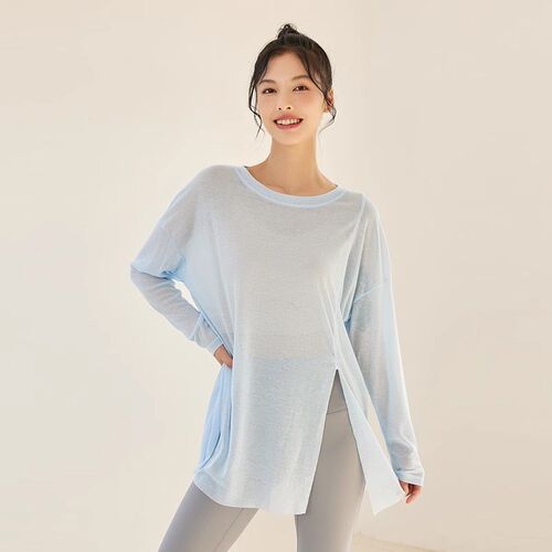 瑜伽服罩衫女宽松显瘦运动速干T恤网红专业跑步训练长袖健身上衣
