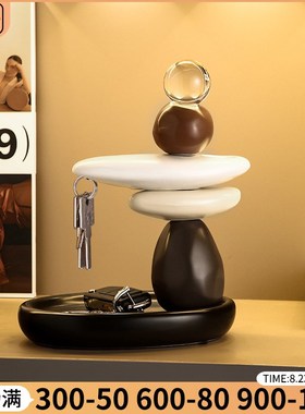 时来运转入户玄关钥匙收纳摆件家居客厅酒柜电视柜装饰品桌面摆设