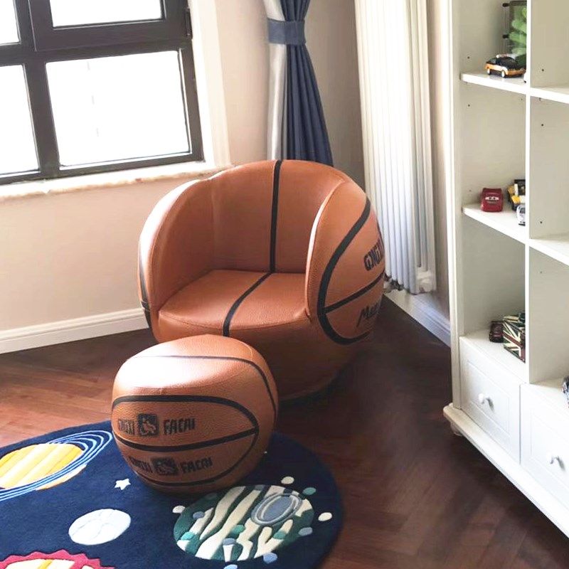 儿童沙发小沙发青少年实木沙发篮球沙发懒人椅子可旋转单人沙发椅,住宅家具,儿童沙发,淘宝优惠券,粉丝福利购,淘宝优惠卷