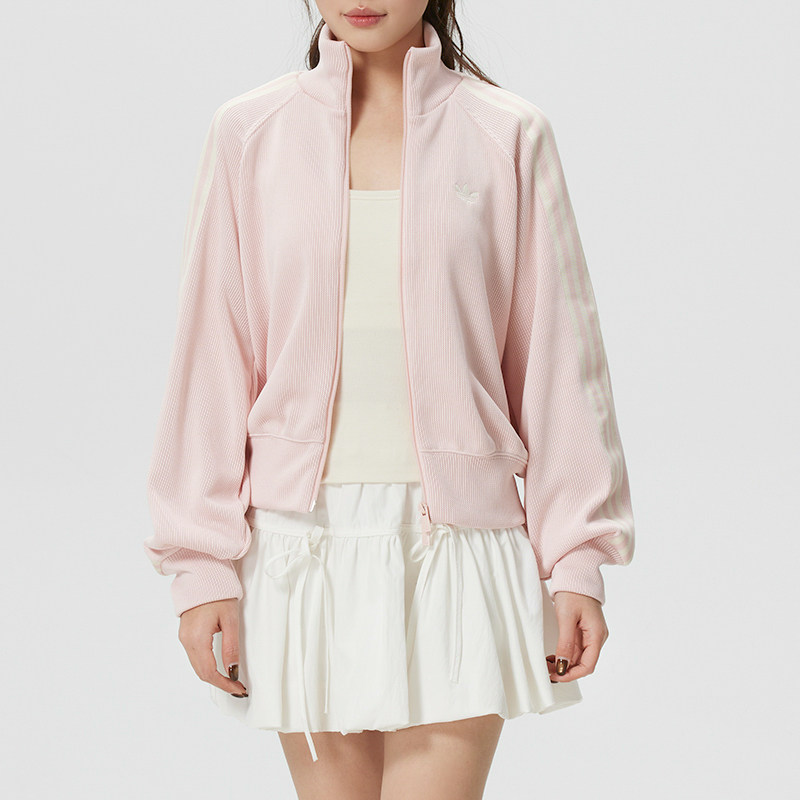 阿迪达斯（adidas）三叶草外套女装2026春季新款复古针织三条纹运,运动服/休闲服装,运动茄克/外套,淘宝优惠券,粉丝福利购,淘宝优惠卷