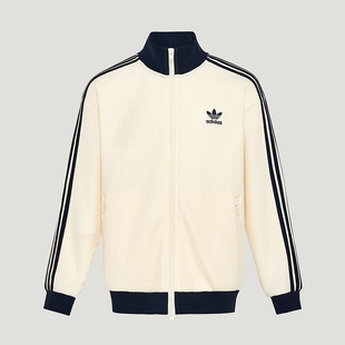 adidas阿迪达斯三叶草针织夹克儿童外套2026春新款运动服KW1178