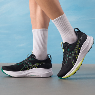 ASICS亚瑟士男鞋春GEL-KAYANO32跑步鞋新款黑绿色运动鞋专业跑鞋