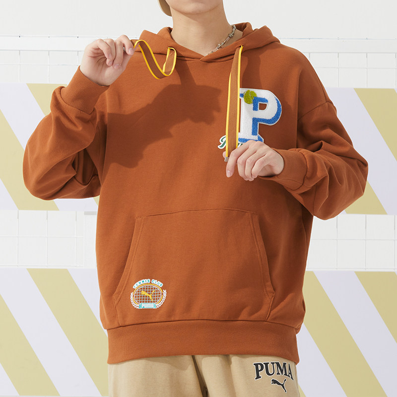 彪马男装女装春秋款运动服毛圈连帽卫衣休闲运动上衣潮流套头衫
