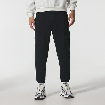 Adidas阿迪达斯男裤加绒针织长裤子运动裤收口保暖休闲裤JN3674女