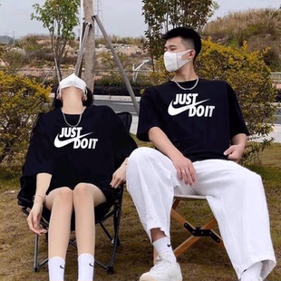 正品 T恤25秋冬新款 运动情侣装 耐克短袖 体恤衫 女装 纯棉半袖 女 男装