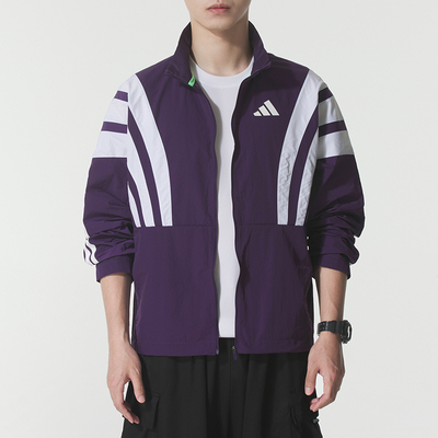 官方正品阿迪达斯外套男装25秋季新款运动服休闲上衣梭织夹克男