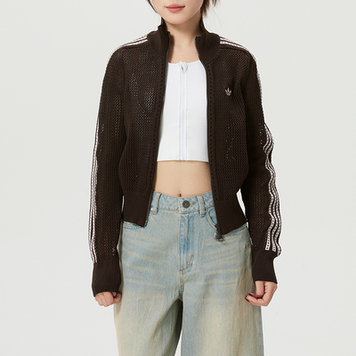 adidas阿迪达斯女装针织夹克外套2026春运动服休闲开衫 KE0202