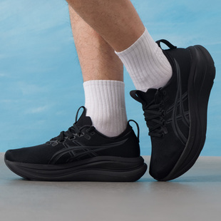 ASICS亚瑟士正品2E宽楦运动鞋NIMBUS 28减震男鞋跑鞋1011C145-001