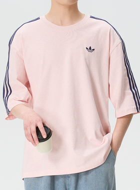adidas阿迪达斯三叶草短袖男3S TEE运动服2026夏季休闲T恤KG6334