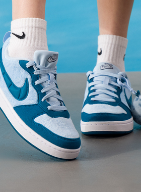 Nike耐克大童女鞋子2025冬季新款经典毛绒低帮休闲板鞋IM7167-441