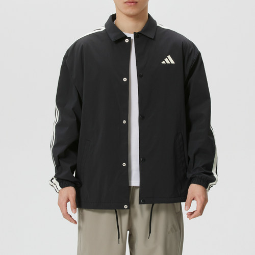 Adidas阿迪达斯男装梭织跑步夹克26春新款运动休闲立领外套KR2499