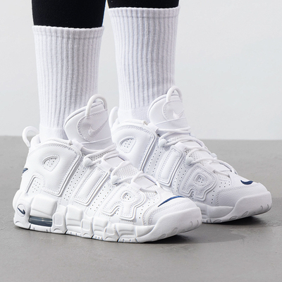 耐克皮蓬复古篮球鞋女青少年耐磨中帮运动鞋AirMoreUptempoGS