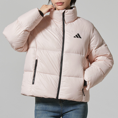 阿迪达斯女装秋冬保暖短款羽绒服2025新款户外运动服厚外套KQ5507