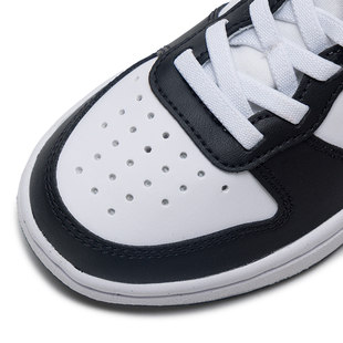 NIKE耐克男女童鞋秋季新款儿童运动鞋黑白熊猫魔术贴板鞋DV5457